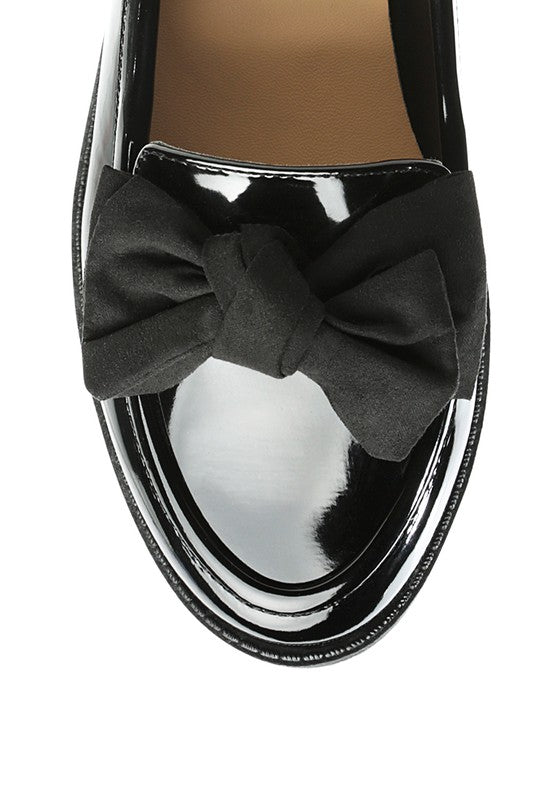 BOWBERRY BOW - TIE PATENT LOAFERS - Chaelisa's New Jammies
