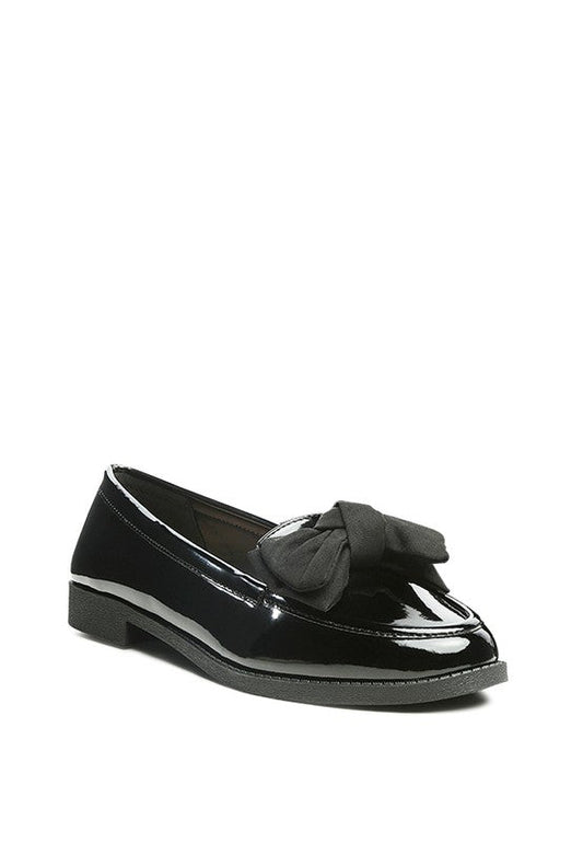 BOWBERRY BOW - TIE PATENT LOAFERS - Chaelisa's New Jammies