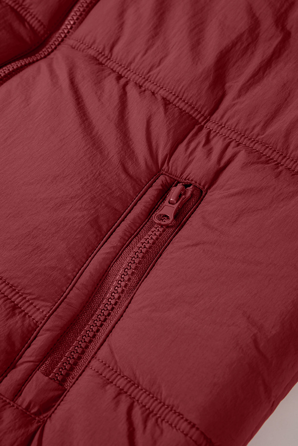 Clay Zip-up Side Pockets Hooded Puffer Vest-Chaelisa's New Jammies