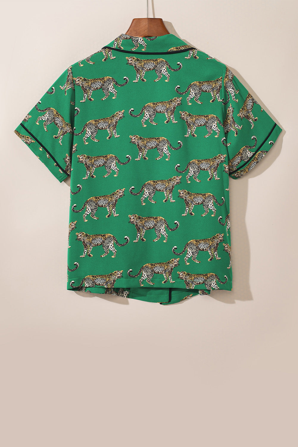 Green Cheetah Print Short Sleeve Shirt and Pants Pajama Set-Chaelisa's New Jammies