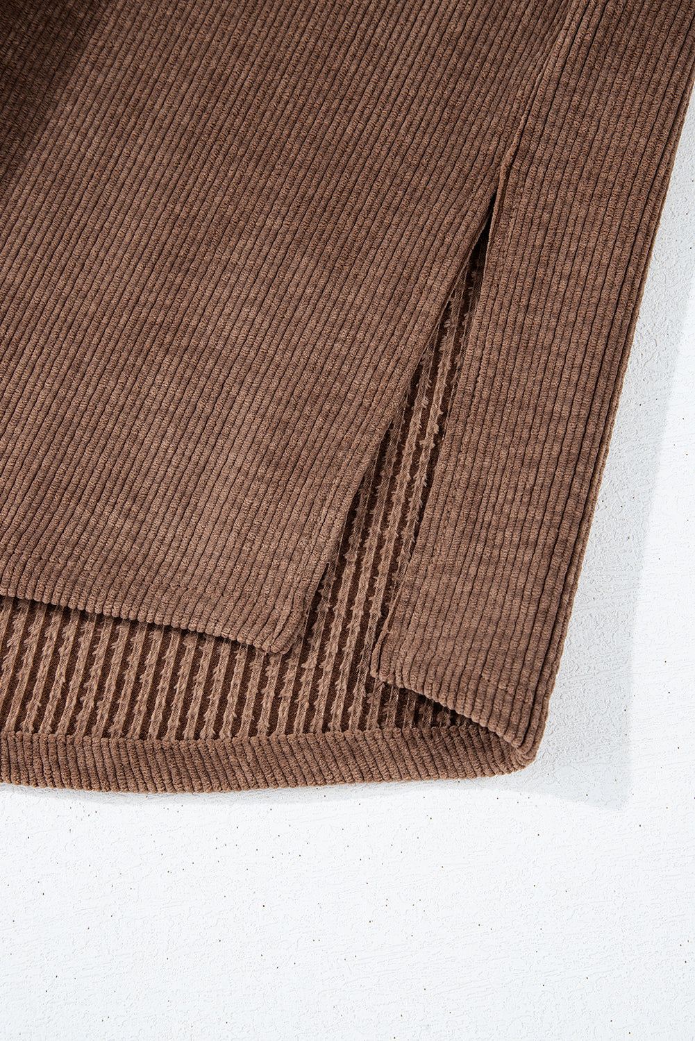 Chestnut Corduroy Flap Pocket Button Up Shacket-Chaelisa's New Jammies