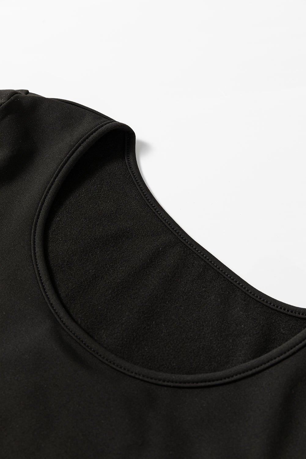 Black Solid Scoop Neck Slim Fit Thermal Top-Chaelisa's New Jammies