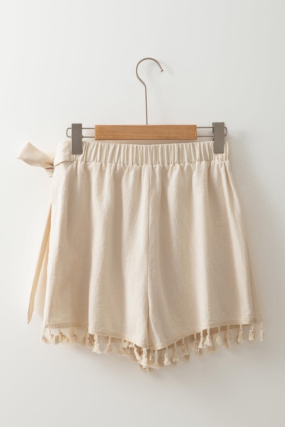 Apricot Tassel Trim Wrap Knot Side Bohemian Style Mini Skort-Chaelisa's New Jammies