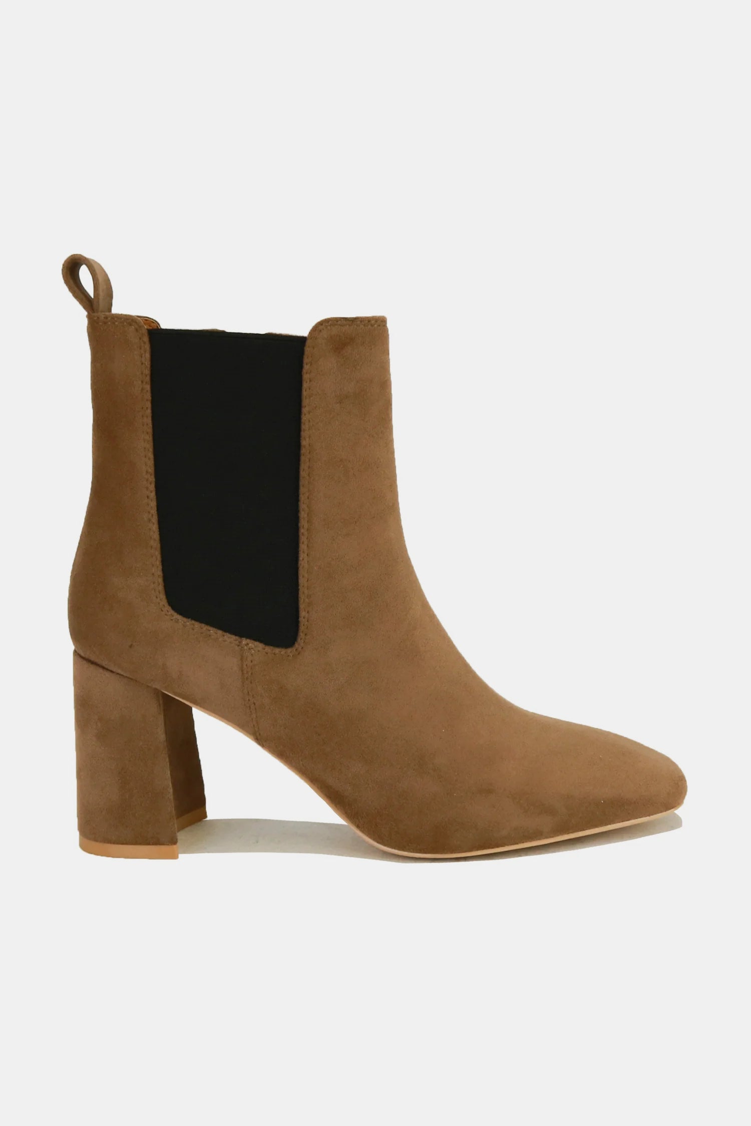 Beast Fashion Faux Suede Block Heel Chelsea Boots with Elastic Side Panel-Chaelisa's New Jammies