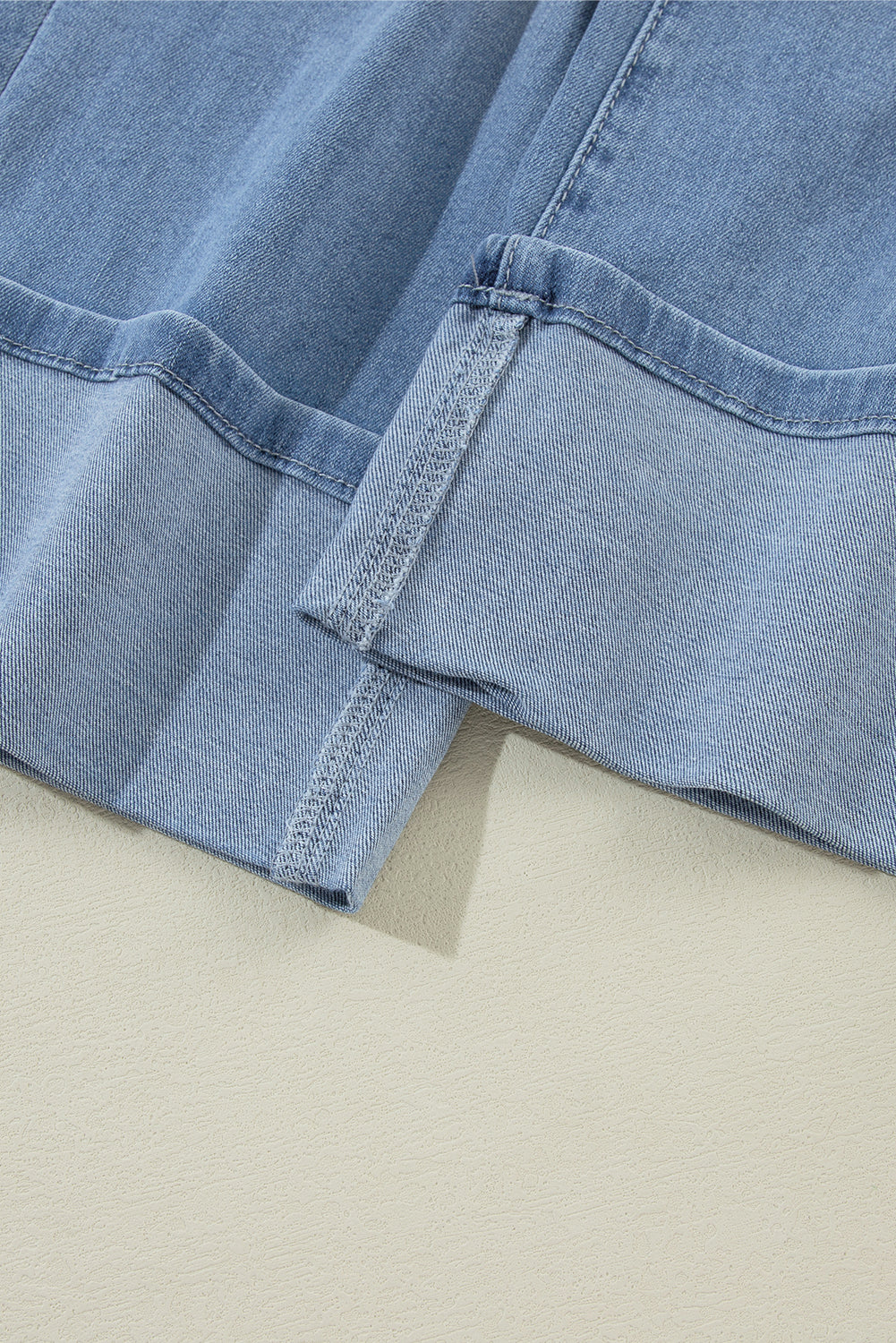 Dusk Blue High Rise Asymmetric Button Zip Fly Ripped Jeans-Chaelisa's New Jammies