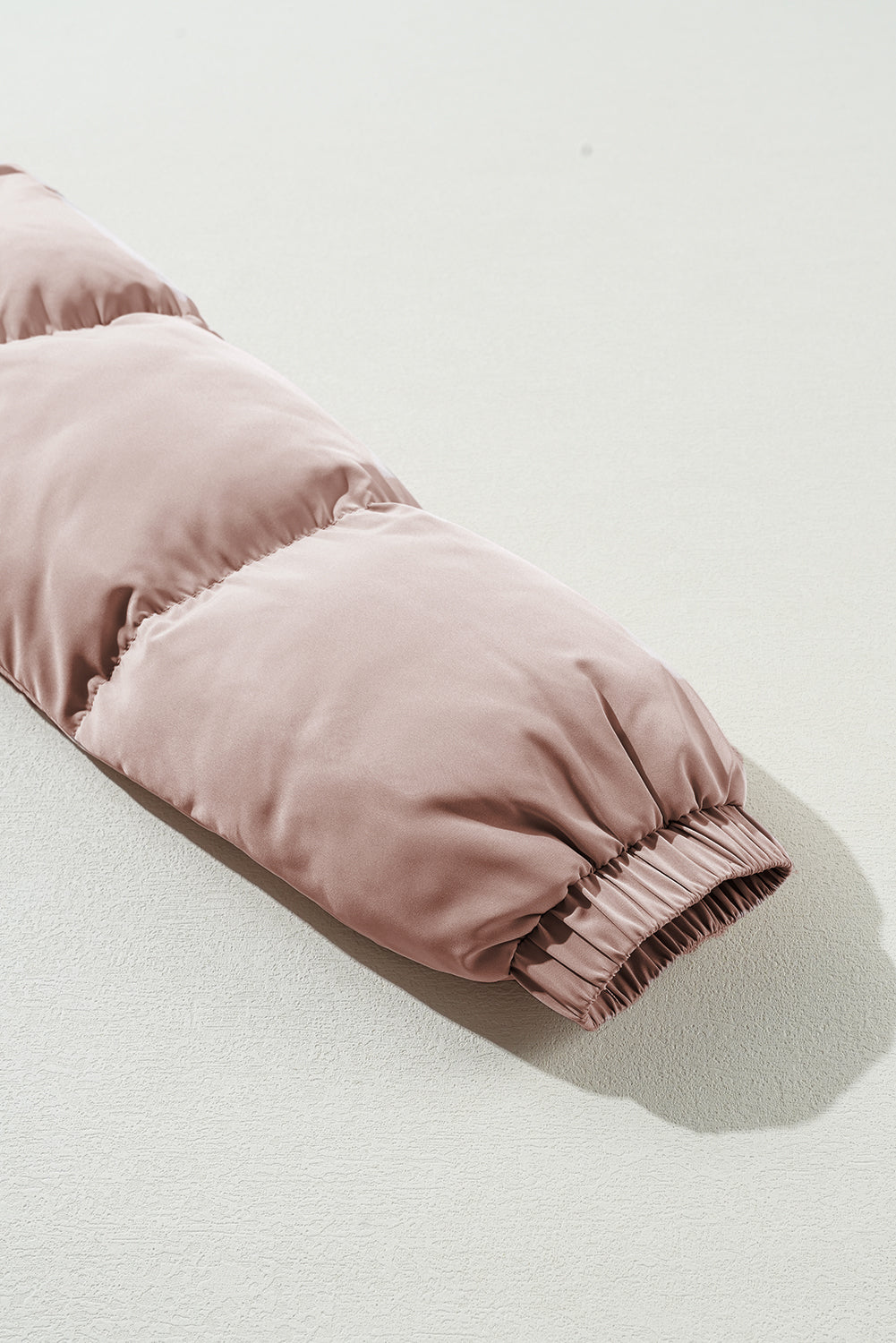 Apricot Pink Full Zipper Quilted Puffer Jacket-Chaelisa's New Jammies