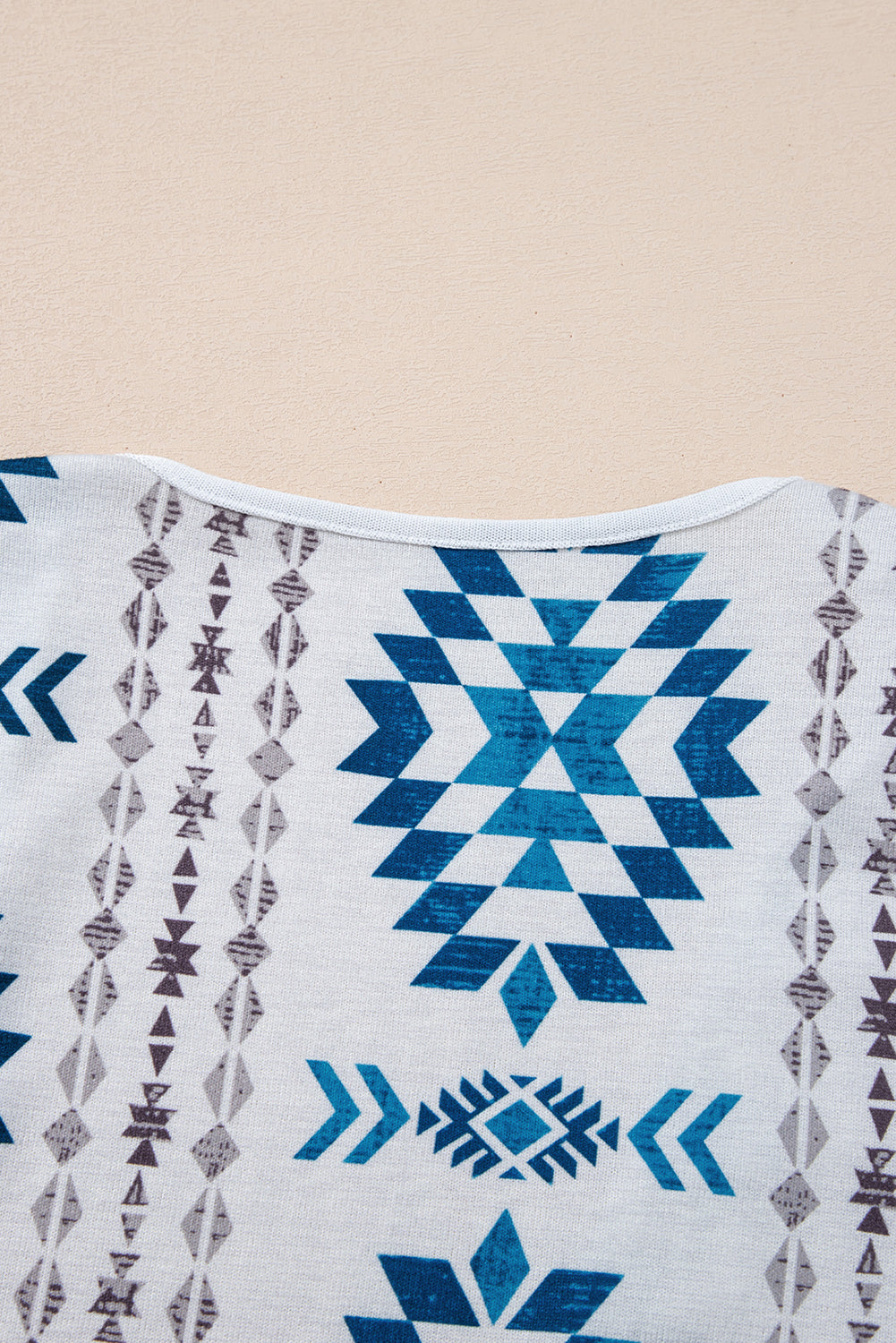 Sky Blue Western Aztec Printed Open Front Long Cardigan-Chaelisa's New Jammies