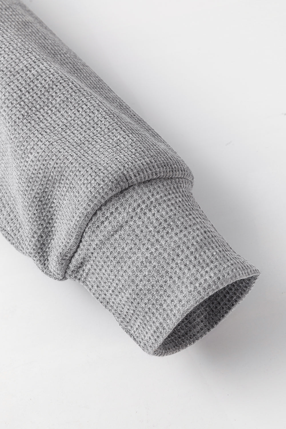 Gray Waffle Knit Fleece Lined High Low Oversized Hoodie-Chaelisa's New Jammies