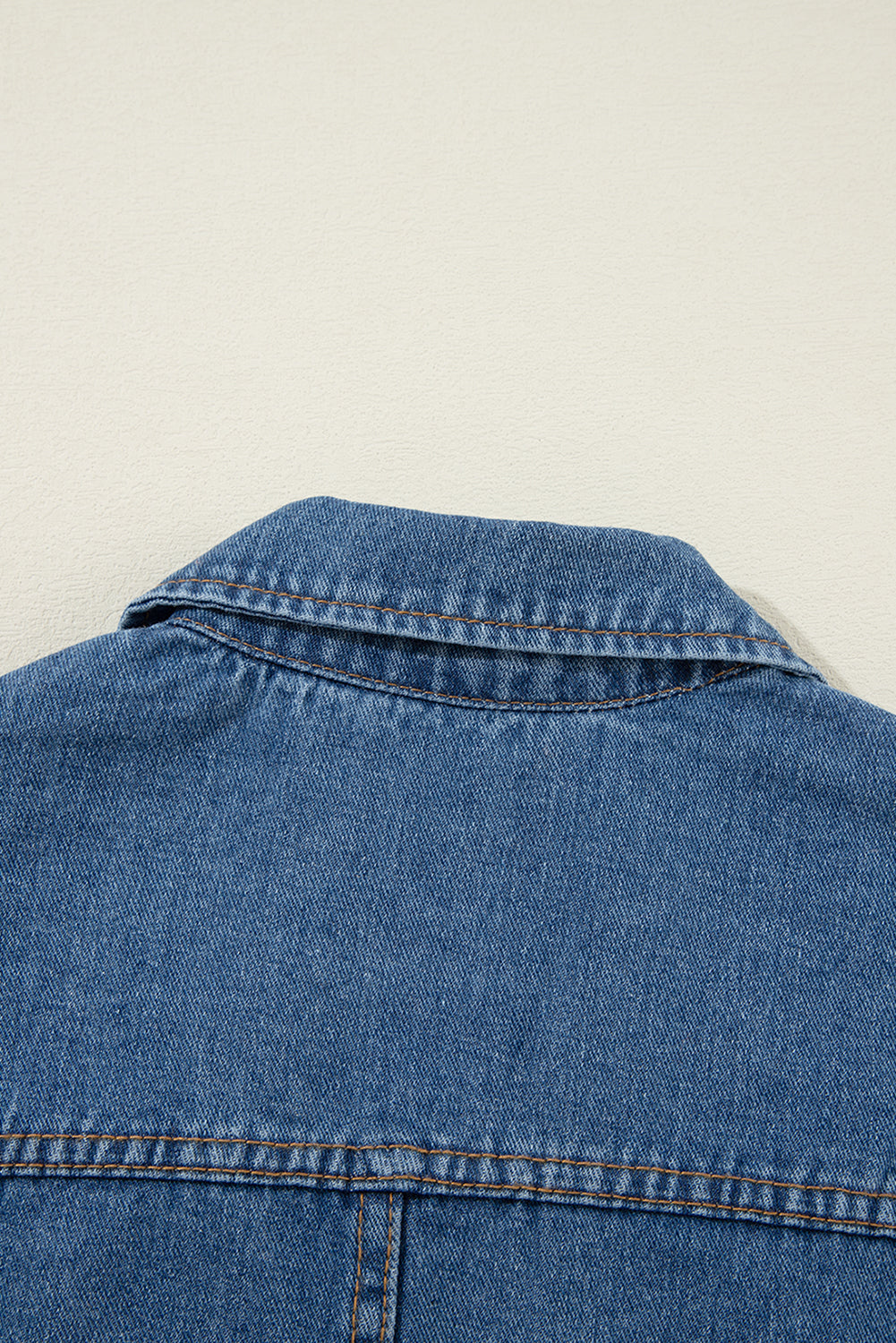 Sail Blue Side Pockets Lapel Collar Denim Jacket-Chaelisa's New Jammies