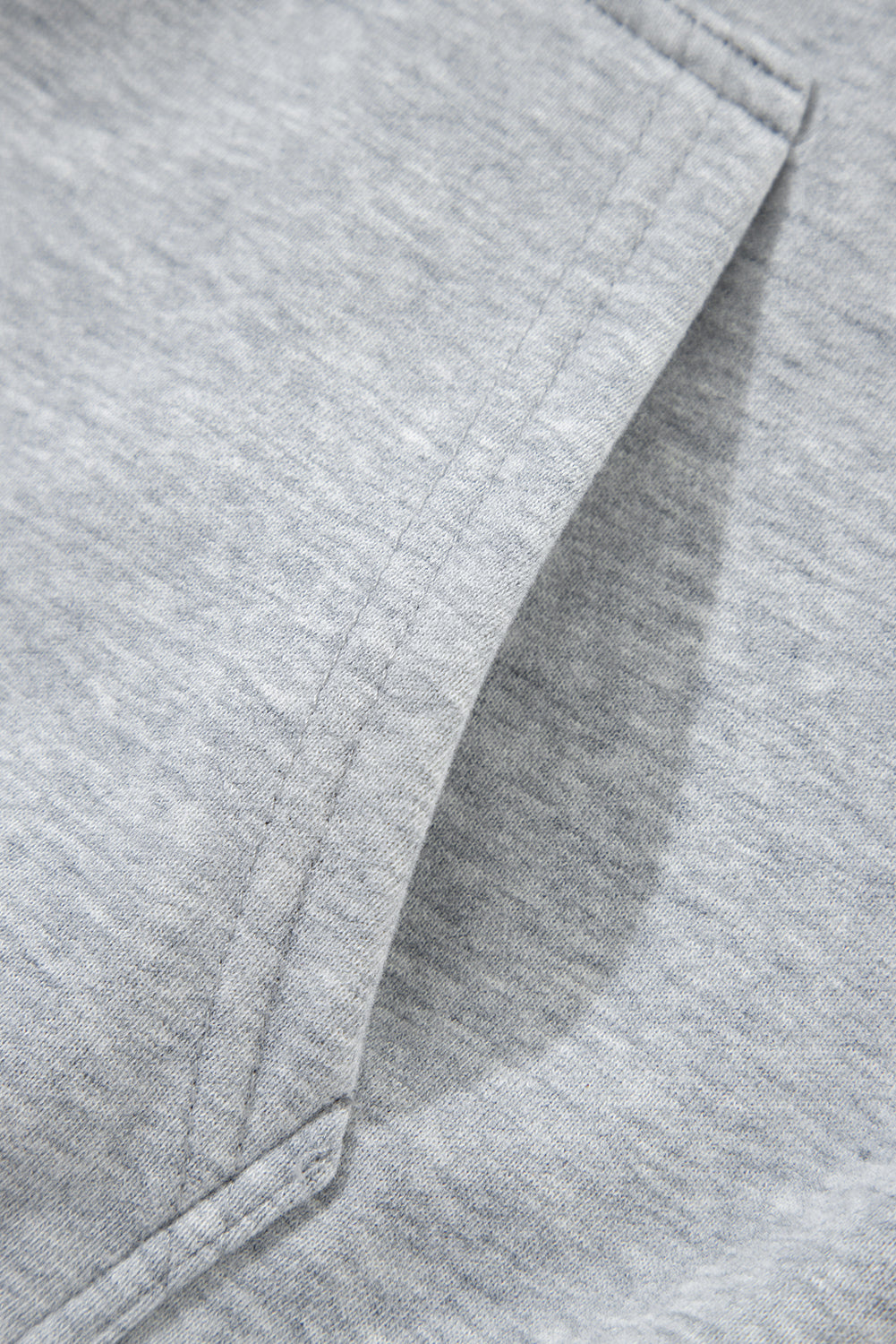 Light Grey Fleece Lined Kangaroo Pocket Drawstring Chunky Hoodie-Chaelisa's New Jammies