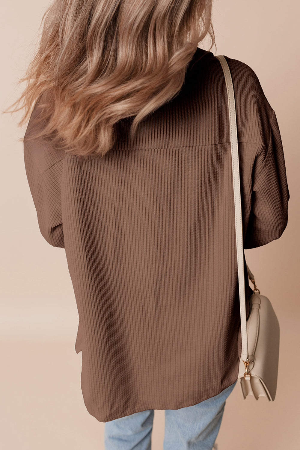 Chestnut Corduroy Flap Pocket Button Up Shacket-Chaelisa's New Jammies