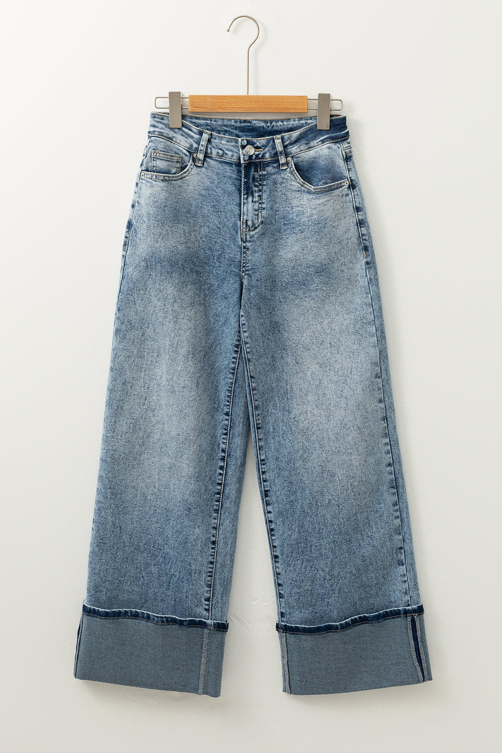 Myosotis High Rise Button Zip Fly Medium Wash Jeans-Chaelisa's New Jammies