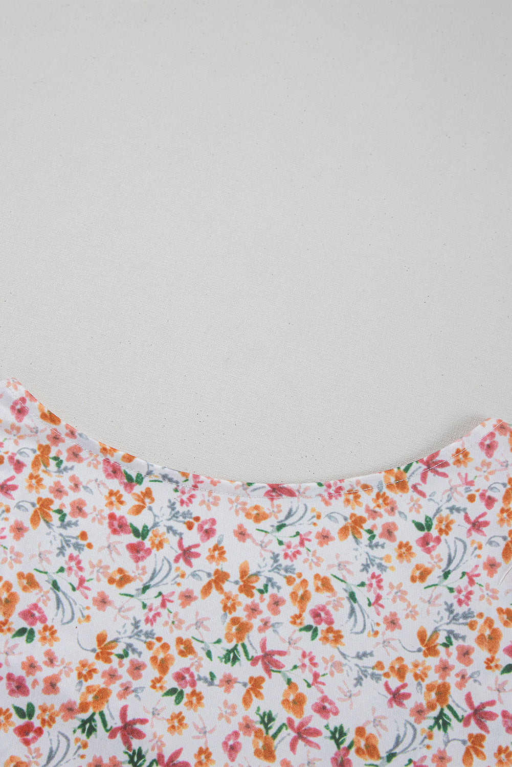 Orange Short Sleeve Floral Ruched Sweetheart Bodysuit-Chaelisa's New Jammies