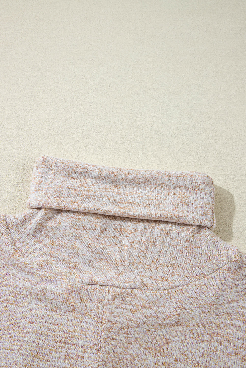 Apricot Drawstring Cowl High Neck Long Sleeve Split Top-Chaelisa's New Jammies