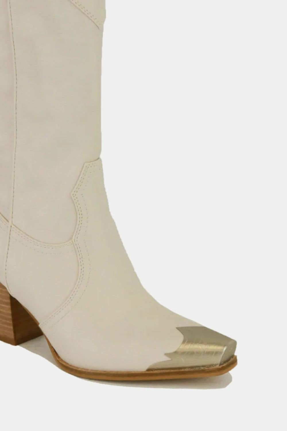 Beast Fashion Metal-Toe Block Heel Ankle Boots-Chaelisa's New Jammies