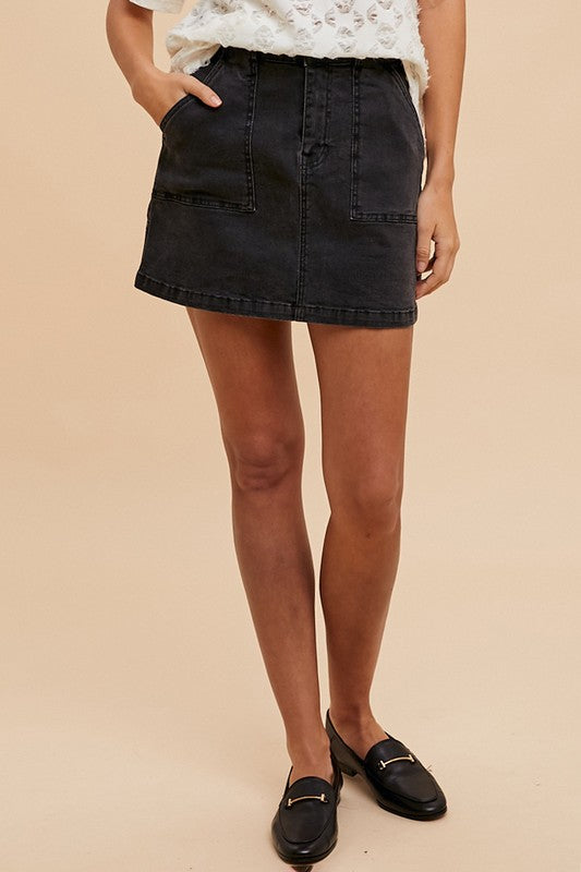 Annie Wear Cargo Denim Mini Skirt-Chaelisa's New Jammies