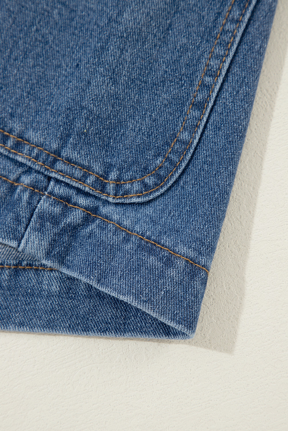 Sail Blue Side Pockets Lapel Collar Denim Jacket-Chaelisa's New Jammies