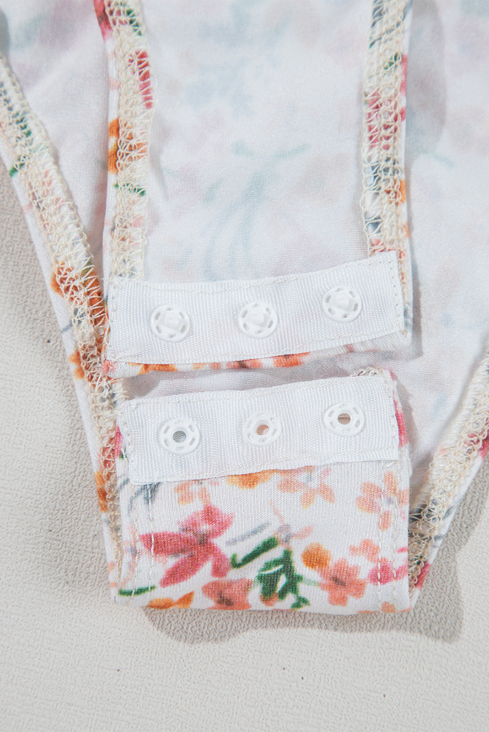 Orange Short Sleeve Floral Ruched Sweetheart Bodysuit-Chaelisa's New Jammies