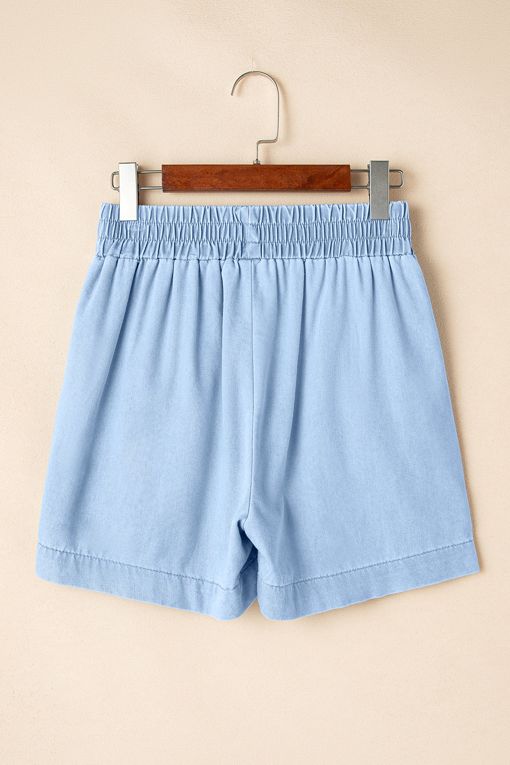 Beau Blue Light Wash Pocketed Wide Leg Denim Shorts-Chaelisa's New Jammies