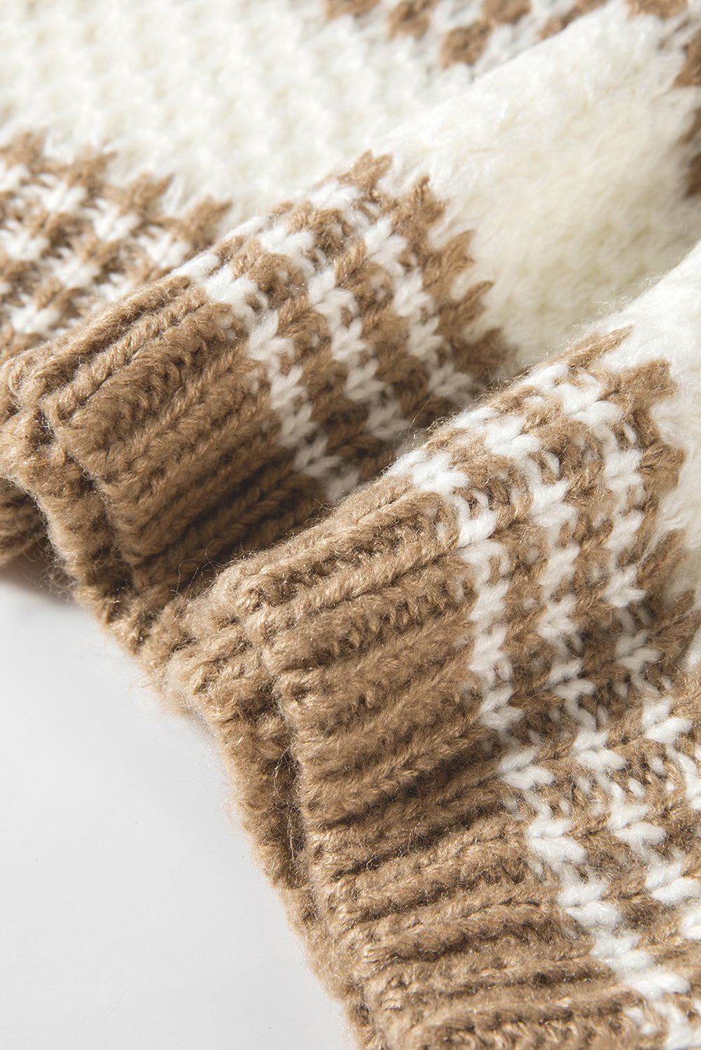 Brown Stripe Drop Shoulder Round Neck Loose Sweater-Chaelisa's New Jammies