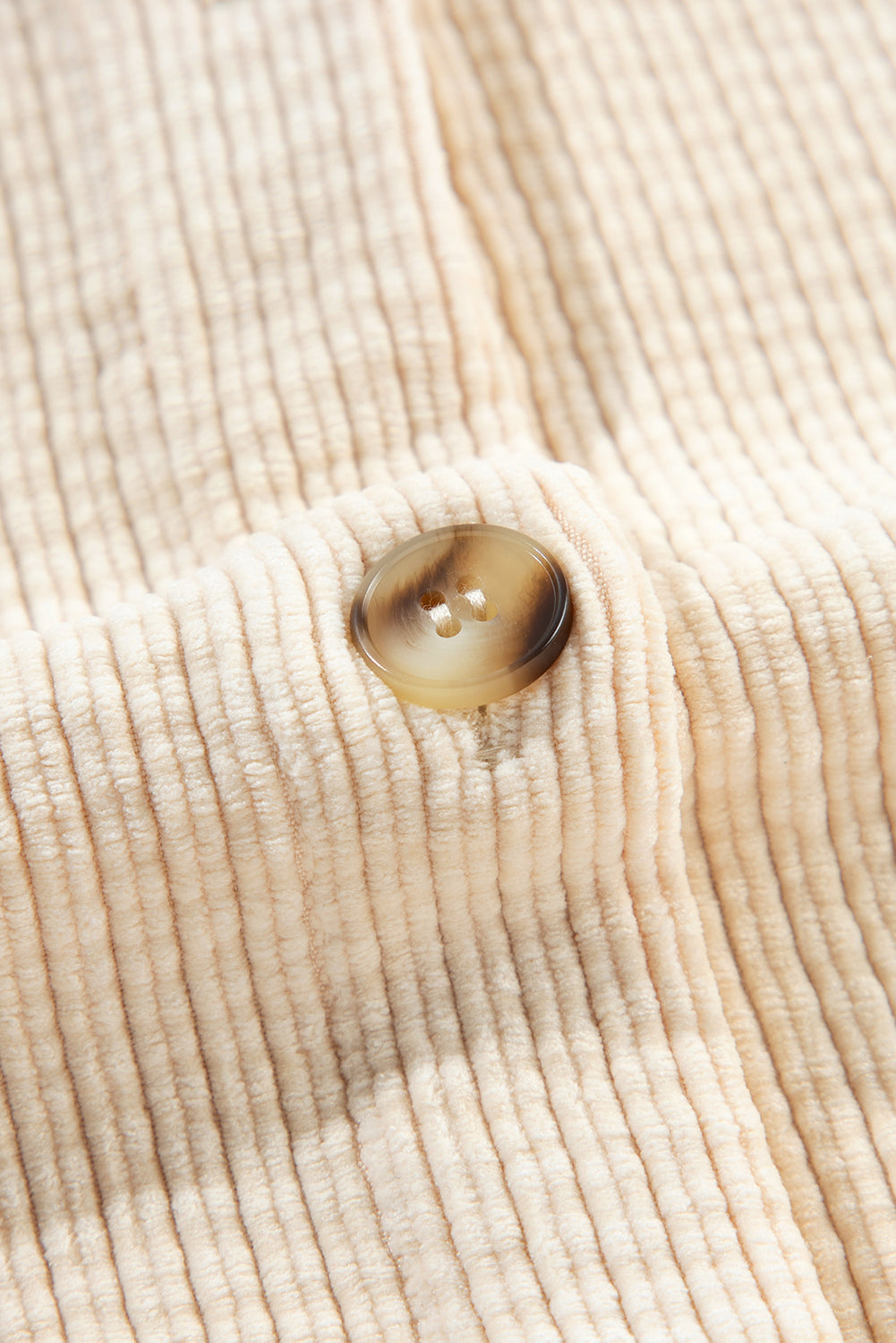 Oatmeal Corduroy Flap Pocket Button Up Shacket-Chaelisa's New Jammies