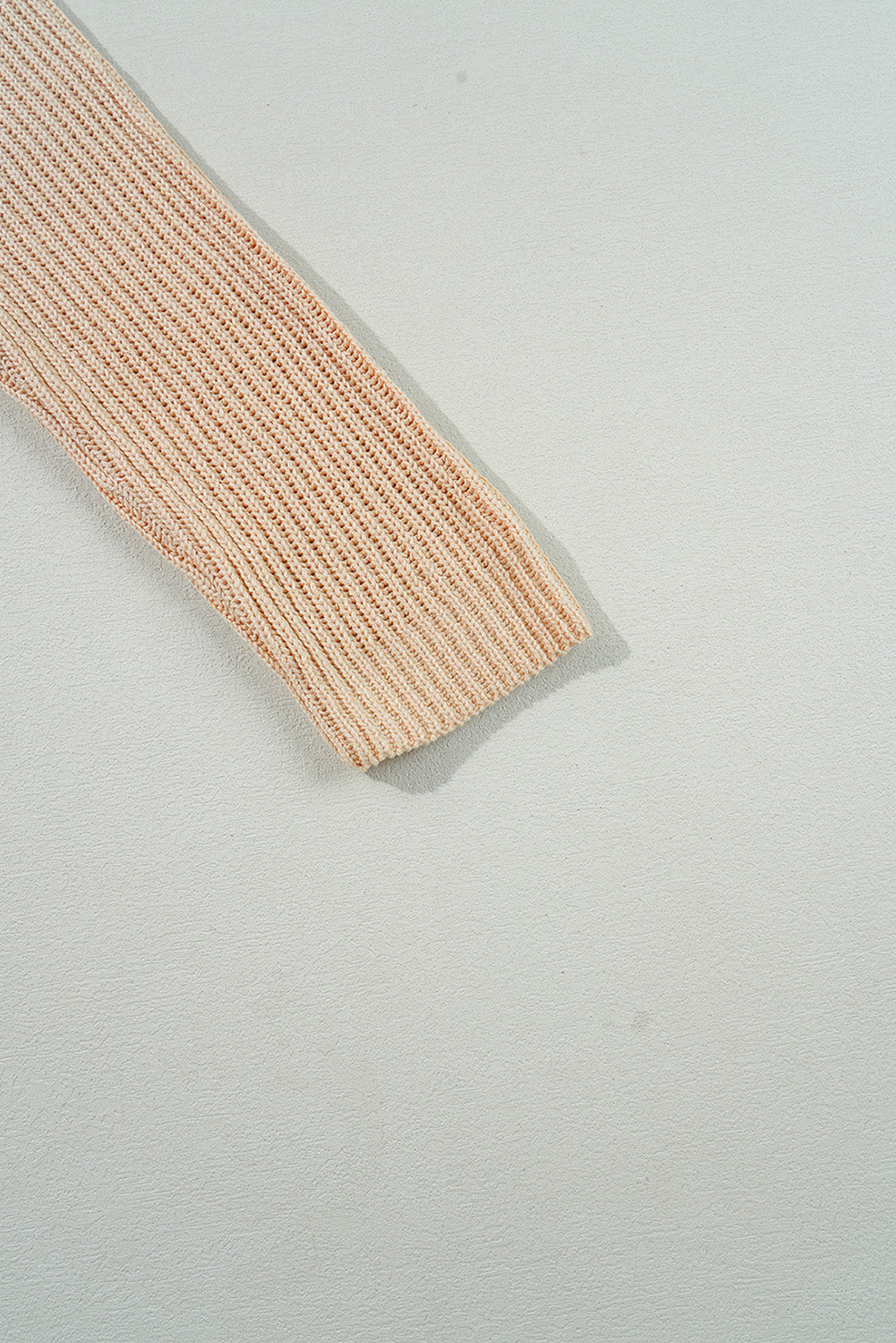 Apricot Cable Knit Drop Shoulder Side Slits Loose Sweater-Chaelisa's New Jammies