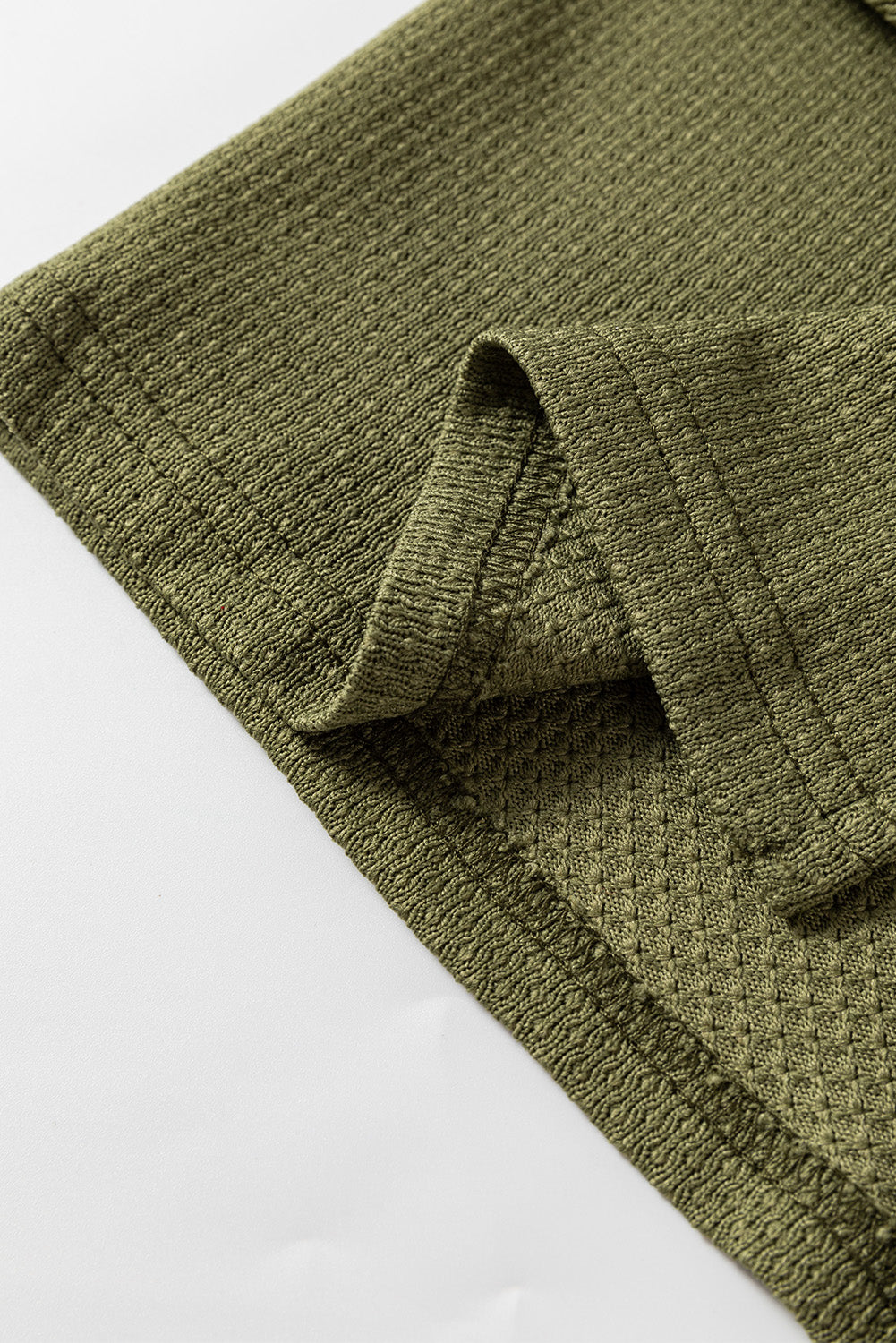 Guacamole Green Hooded Side Split Open Kimono with Pocket-Chaelisa's New Jammies