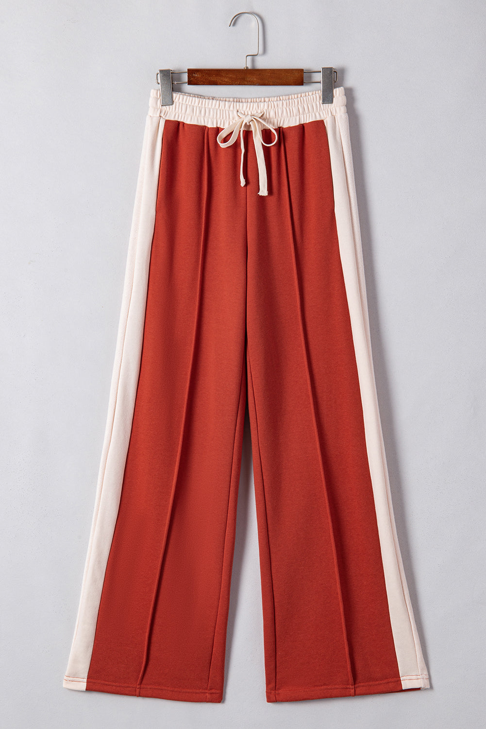 Flamingo Color Block Drawstring High Waist Wide Leg Pants-Chaelisa's New Jammies