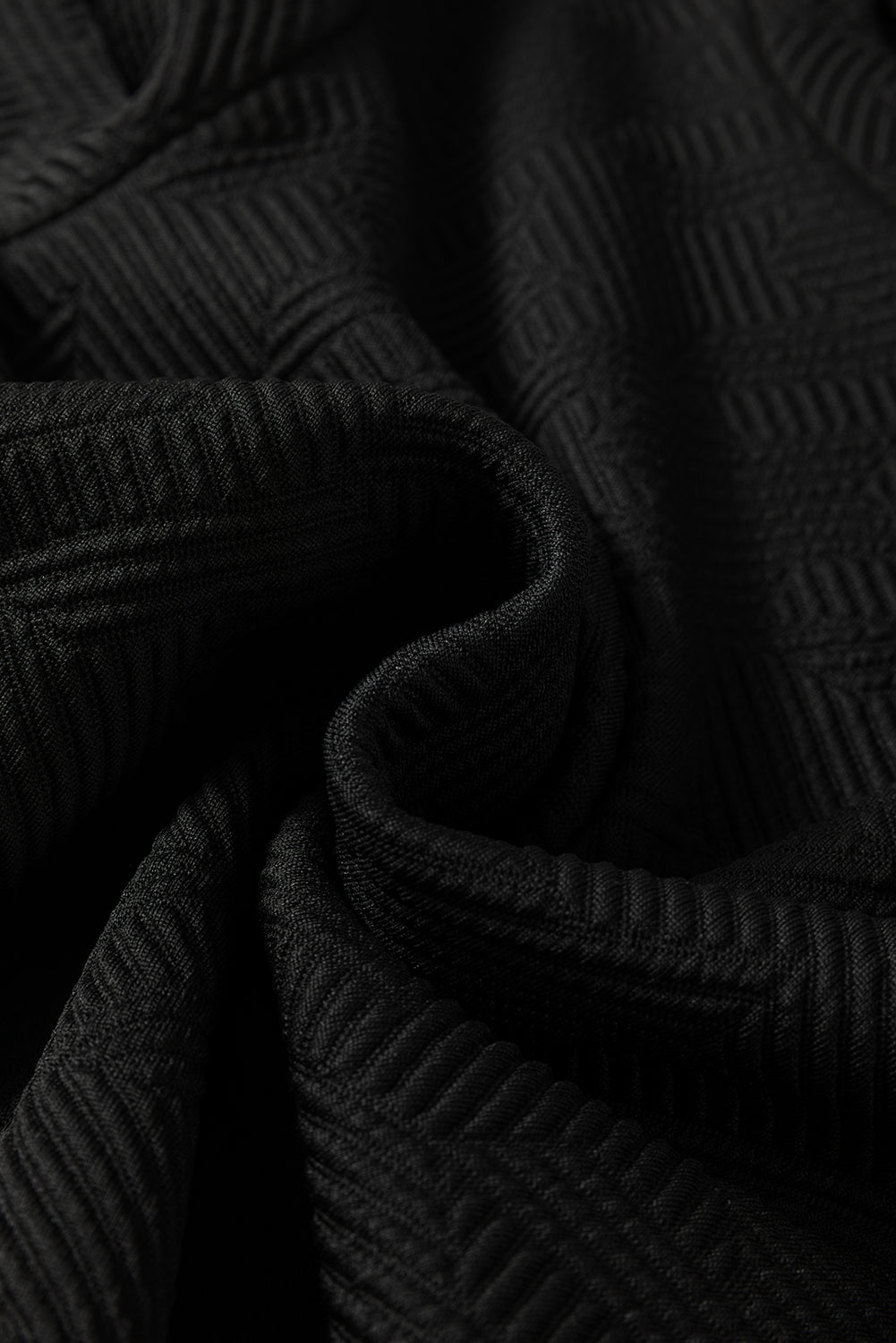 Black Textured Puff Sleeve Top and Pants Set-Chaelisa's New Jammies