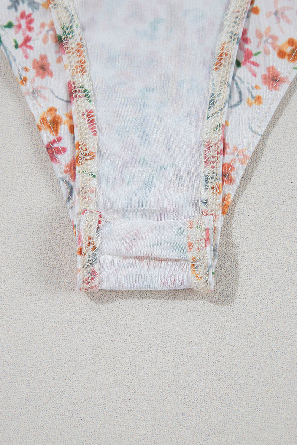 Orange Short Sleeve Floral Ruched Sweetheart Bodysuit-Chaelisa's New Jammies