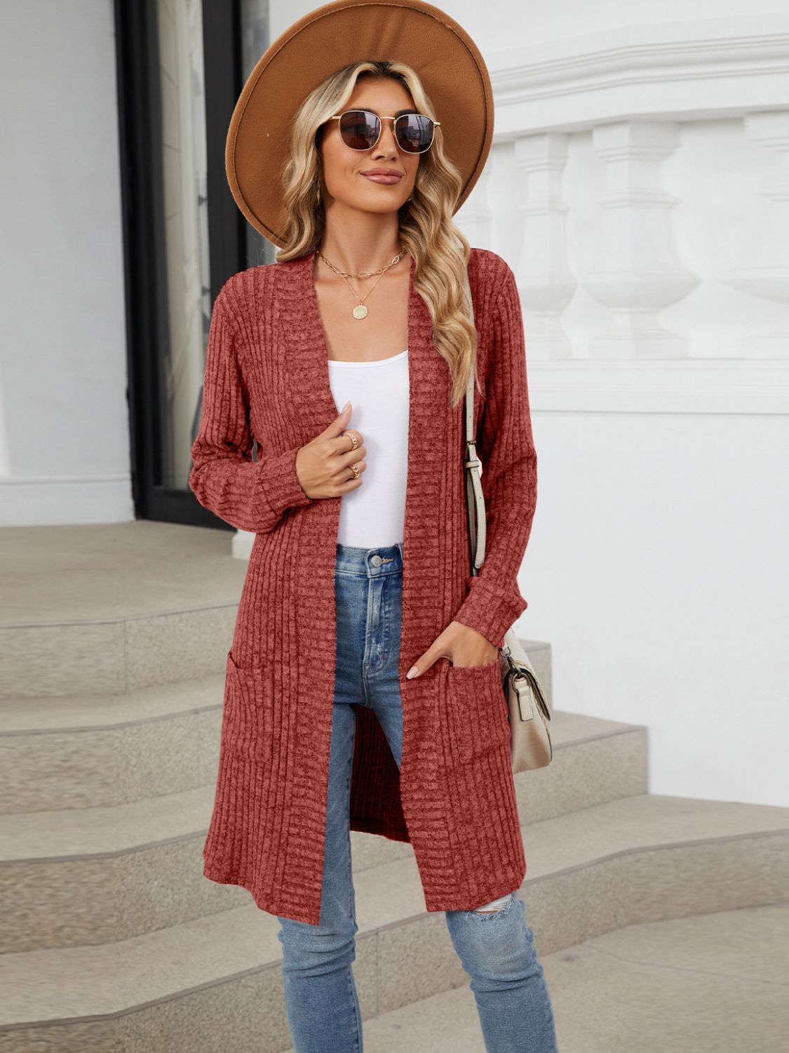 Open Front Long Sleeve Cardigan-Chaelisa's New Jammies