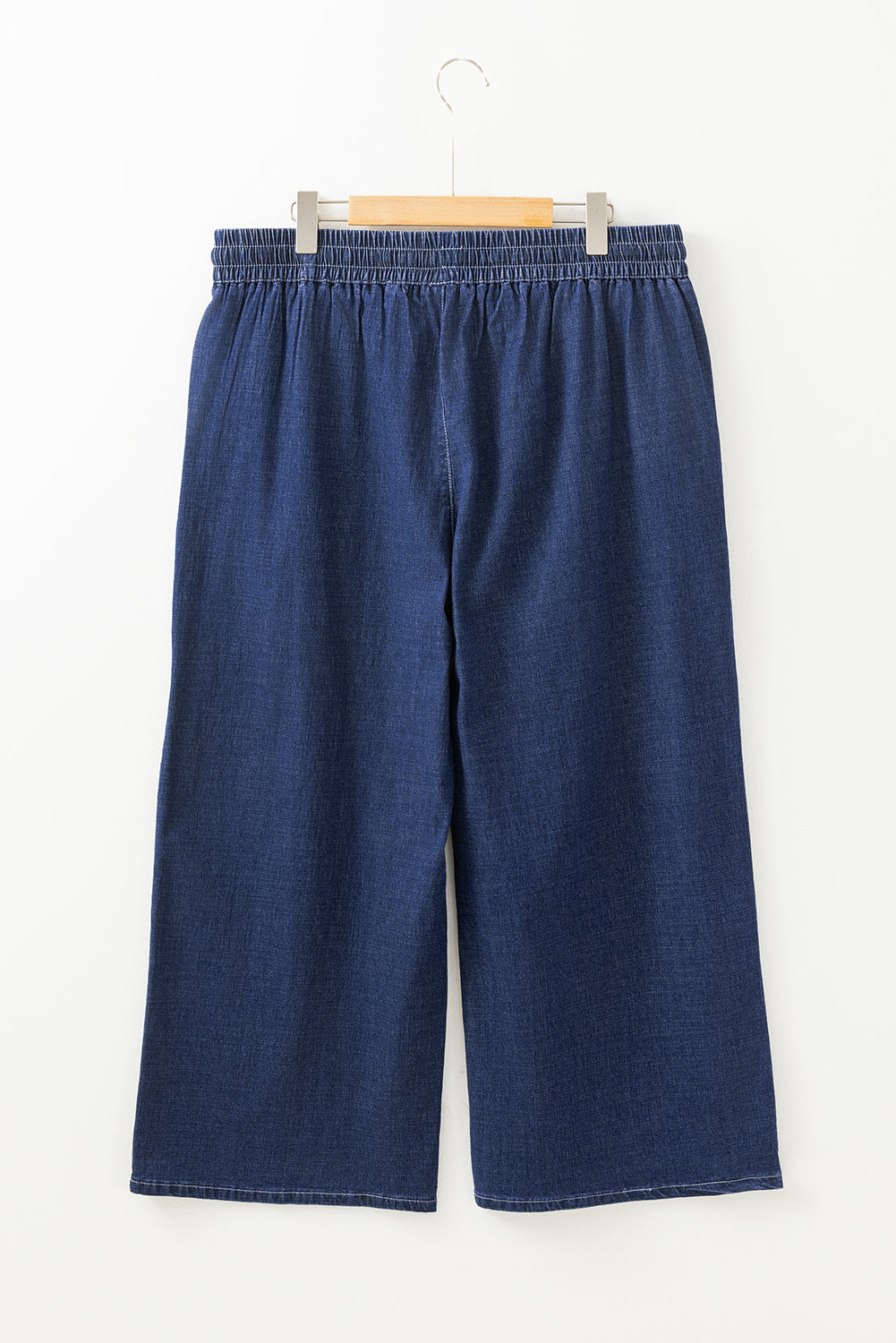 Real Teal Plus Size Drawstring High Waist Wide Leg Casual Jeans-Chaelisa's New Jammies