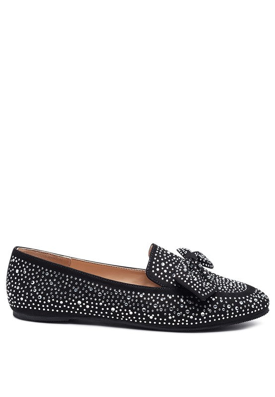 DEWDROPS EMBELLISHED CASUAL BOW LOAFERS - Chaelisa's New Jammies