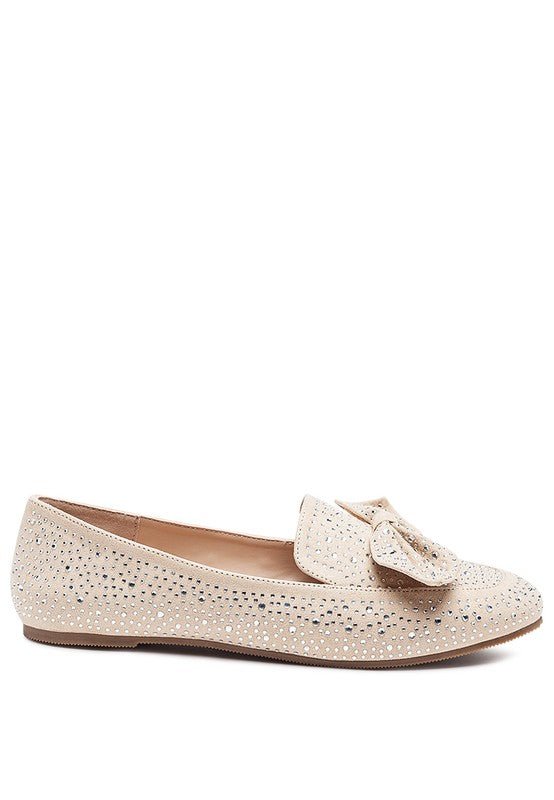 DEWDROPS EMBELLISHED CASUAL BOW LOAFERS - Chaelisa's New Jammies