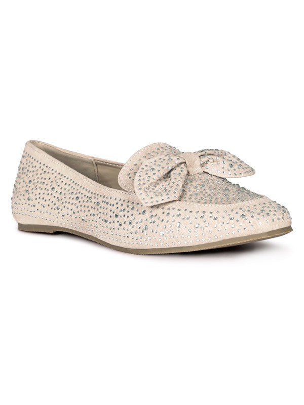 DEWDROPS EMBELLISHED CASUAL BOW LOAFERS - Chaelisa's New Jammies