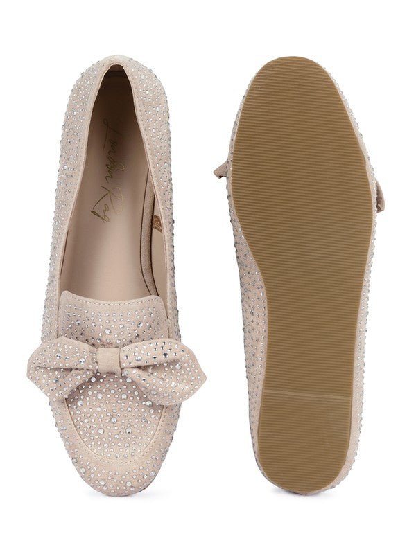 DEWDROPS EMBELLISHED CASUAL BOW LOAFERS - Chaelisa's New Jammies