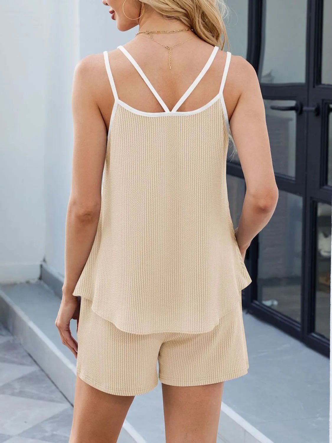 Double Spaghetti Strap Cami and Shorts Set - Chaelisa's New Jammies