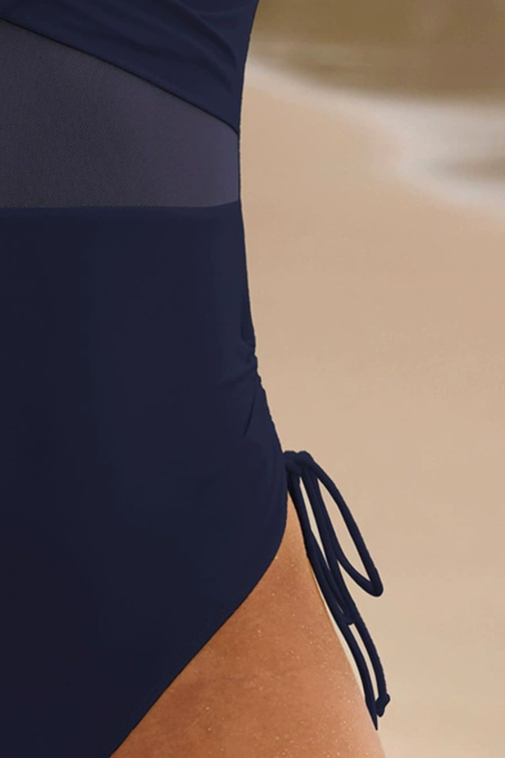 Drawstring Ruched V - Neck One - Piece Swimwear - Chaelisa's New Jammies