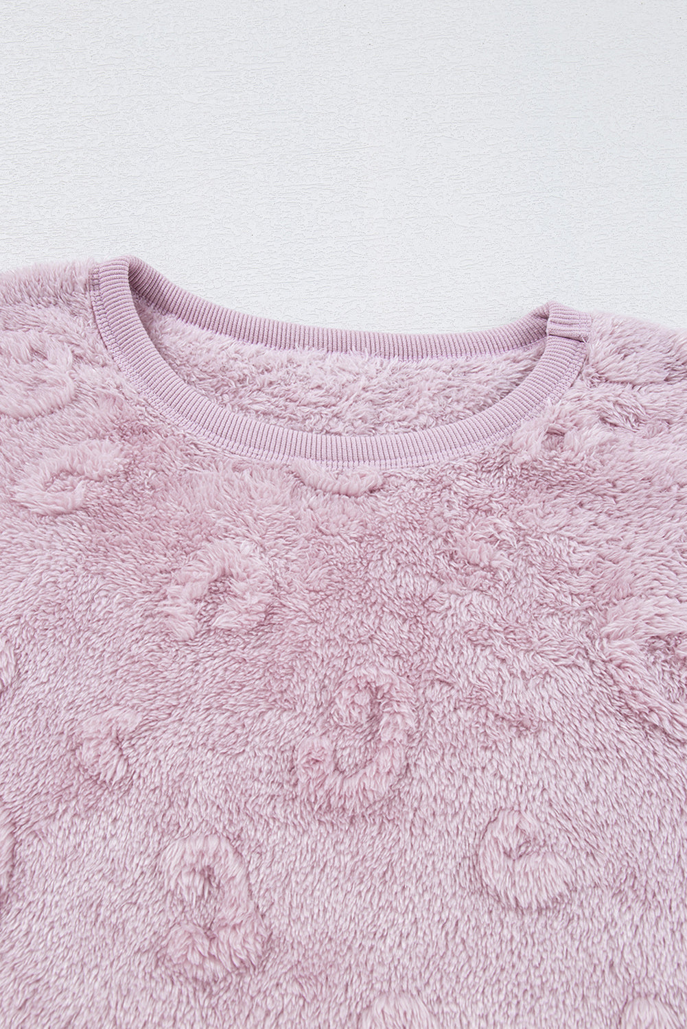Lavendula Textured Leopard Fleece Loose Two Piece Lounge Set-Chaelisa's New Jammies