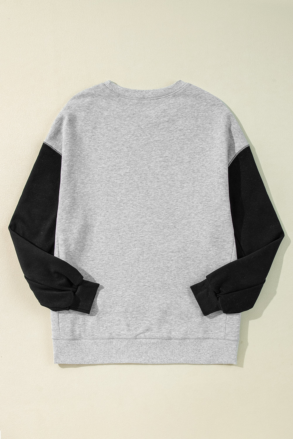 Gray Two Tone Patchwork Drop Shoulder Pullover Sweatshirt-Chaelisa's New Jammies