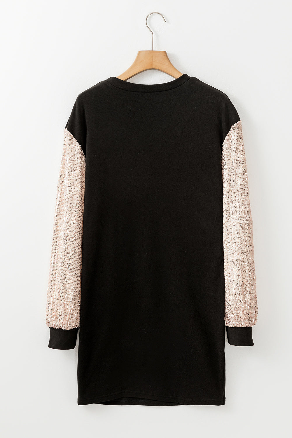 Black Sequin Puff Sleeve Shift Mini Dress-Chaelisa's New Jammies