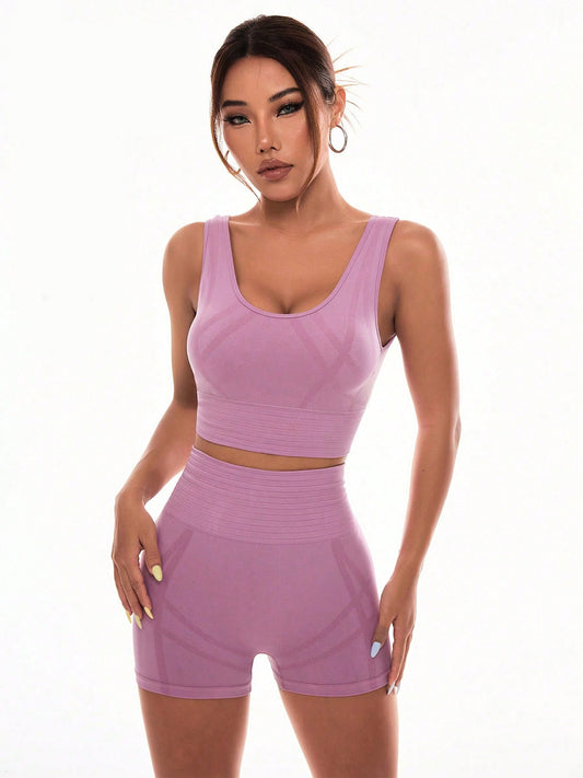 Scoop Neck Wide Strap Top and Shorts Active Set-Chaelisa's New Jammies