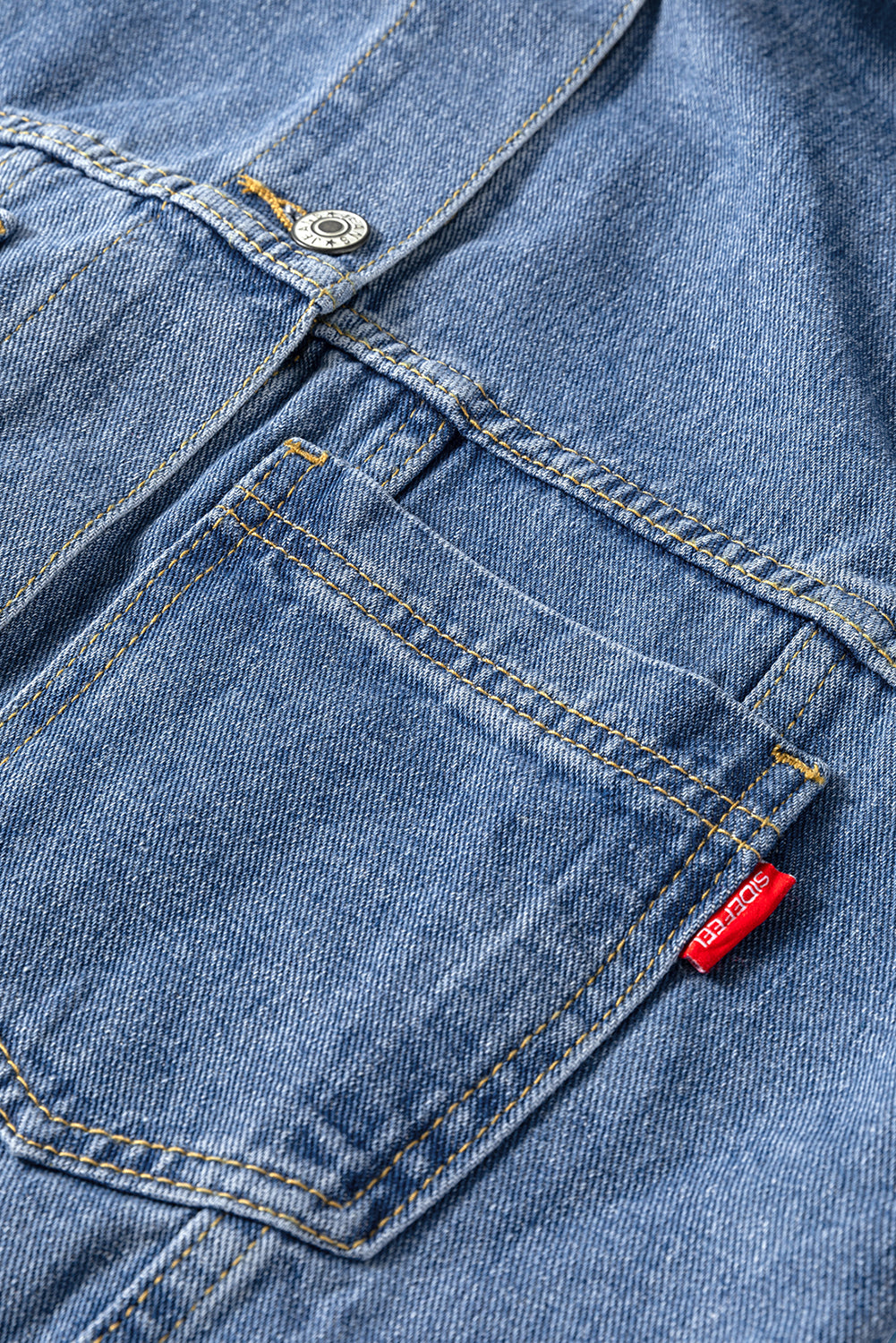 Light Blue Washed Oversize Pocketed Denim Jacket-Chaelisa's New Jammies