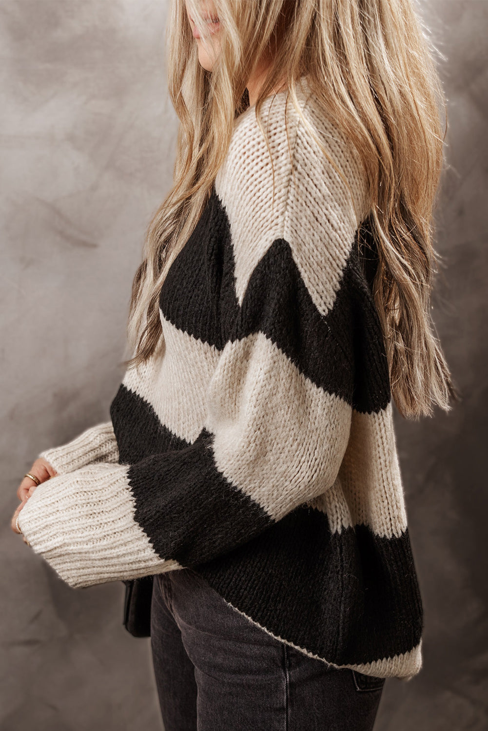 Jet Stream Colorblock Loose Pullover Sweater-Chaelisa's New Jammies