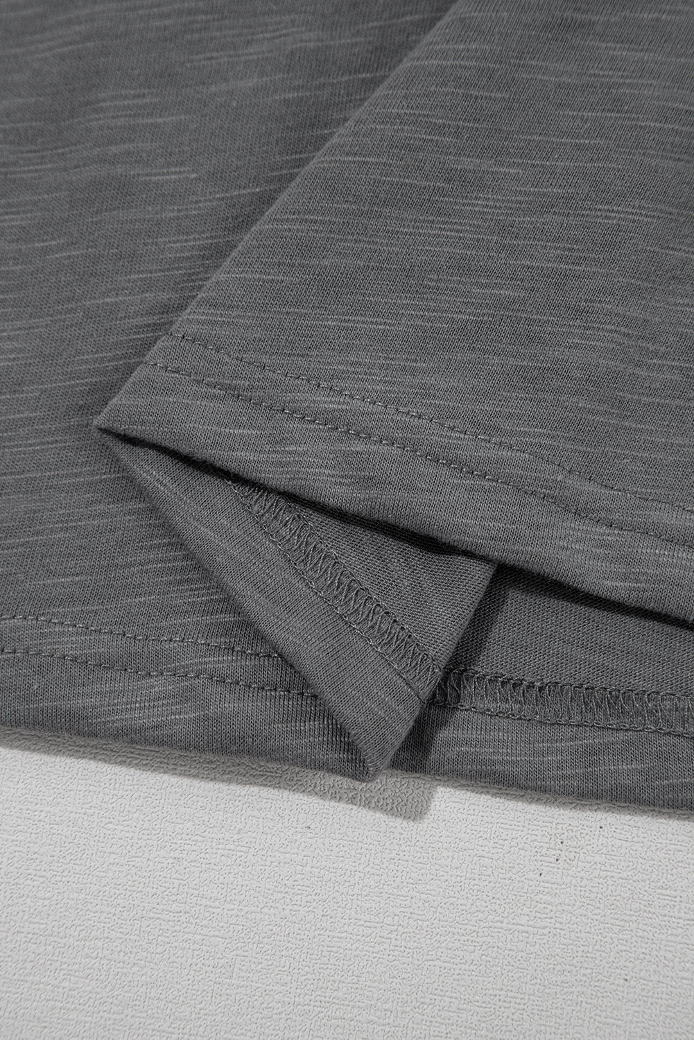 Dark Grey Layered Ruffle Short Sleeve Round Neck Top-Chaelisa's New Jammies