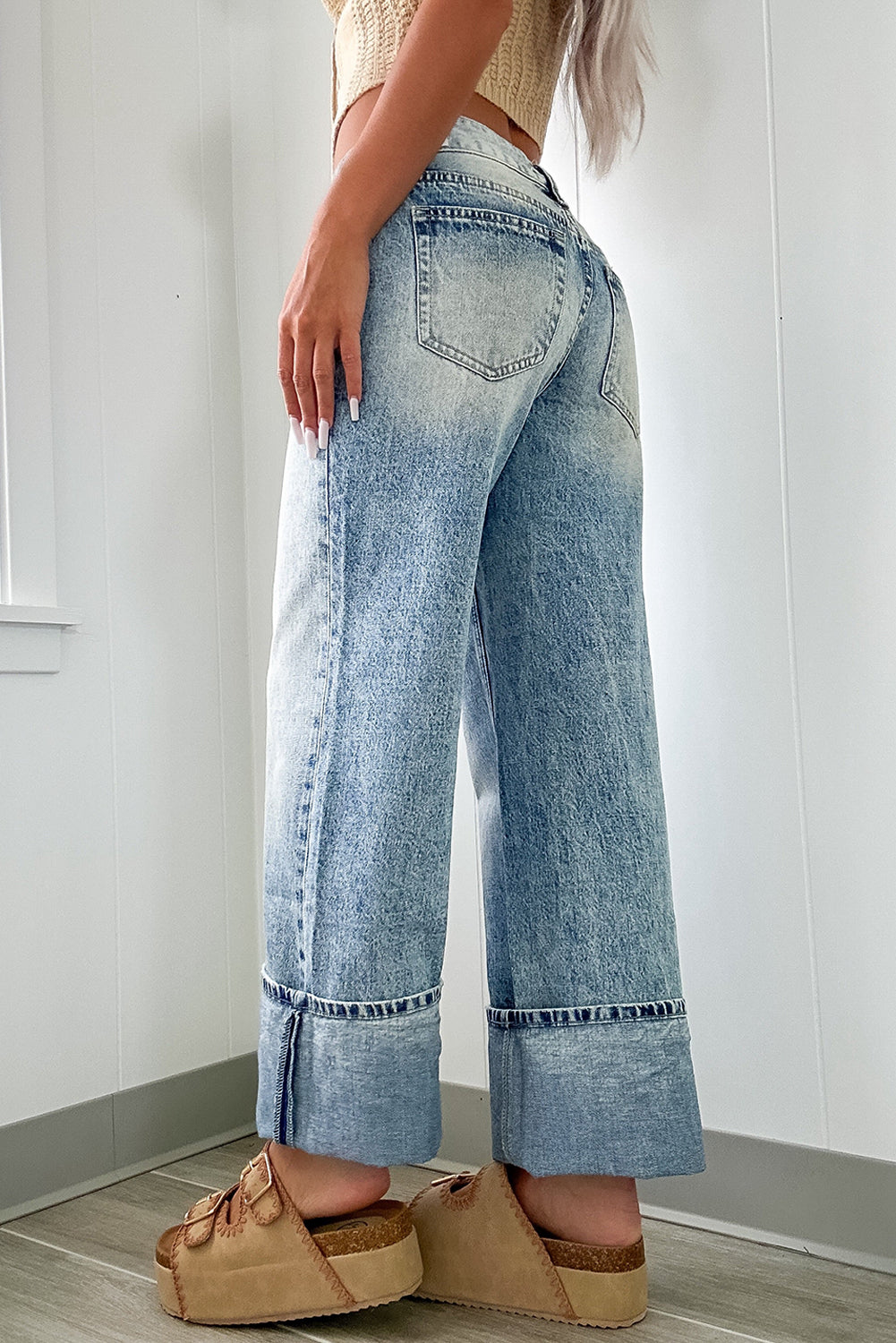 Myosotis High Rise Button Zip Fly Medium Wash Jeans-Chaelisa's New Jammies