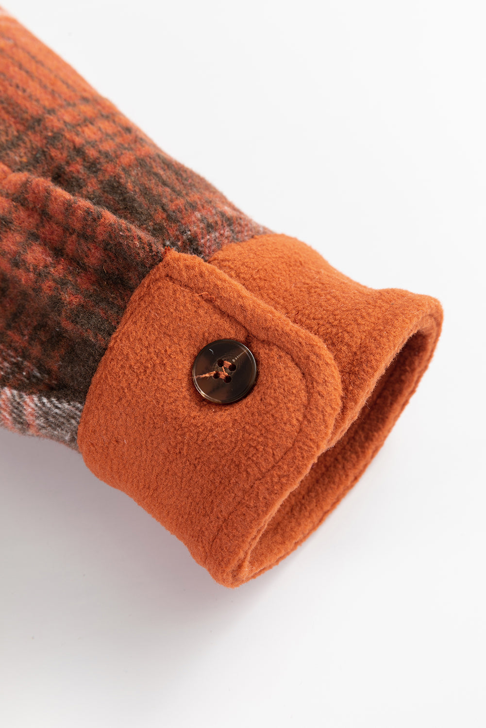 Khaki Colorblock Plaid Pattern Flap Pockets Buttoned Shacket-Chaelisa's New Jammies