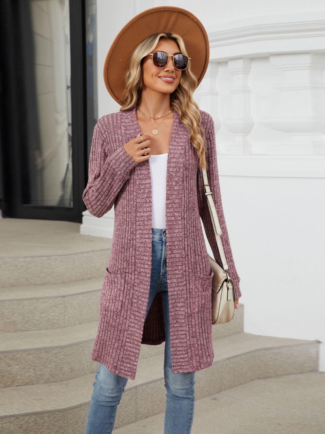 Open Front Long Sleeve Cardigan-Chaelisa's New Jammies