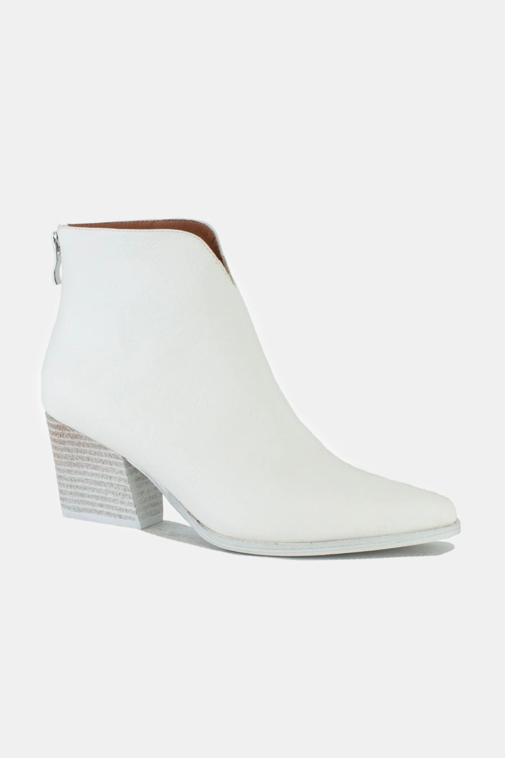 Beast Fashion PU Leather Block Heel Boots with Back Zippers-Chaelisa's New Jammies