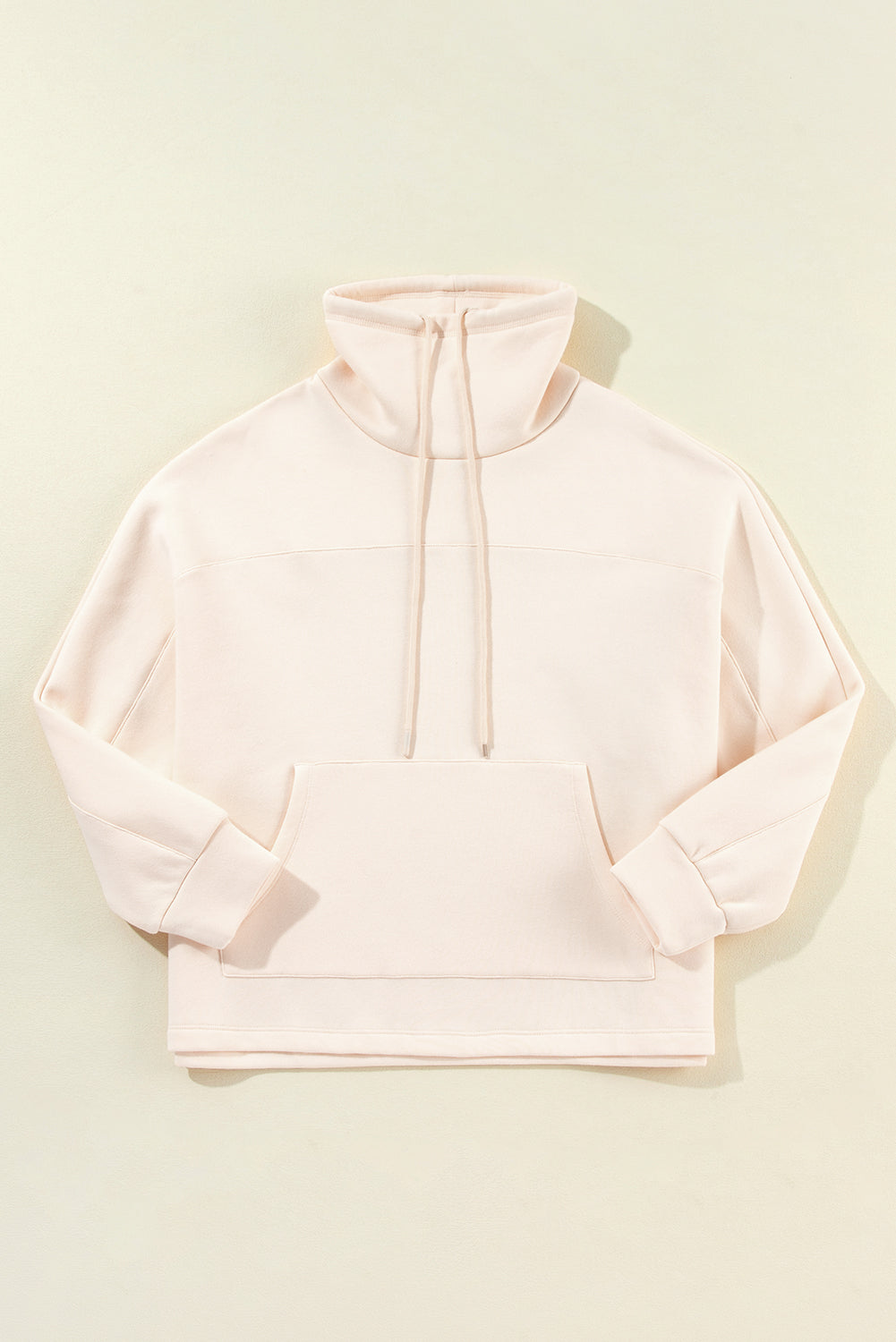 Apricot Drawstring Turtleneck Dolman Sleeve Sweatshirt-Chaelisa's New Jammies